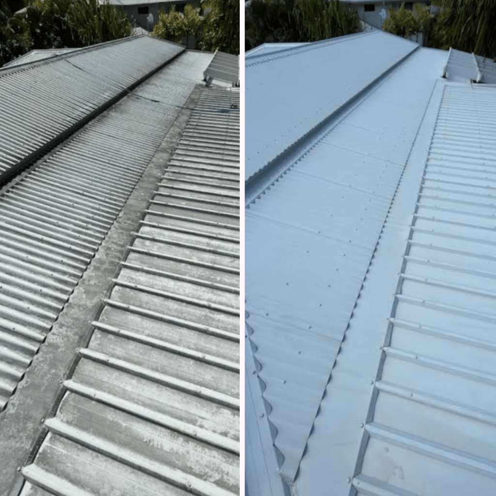 metal roof cleaning