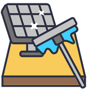 solar panel cleaning icon